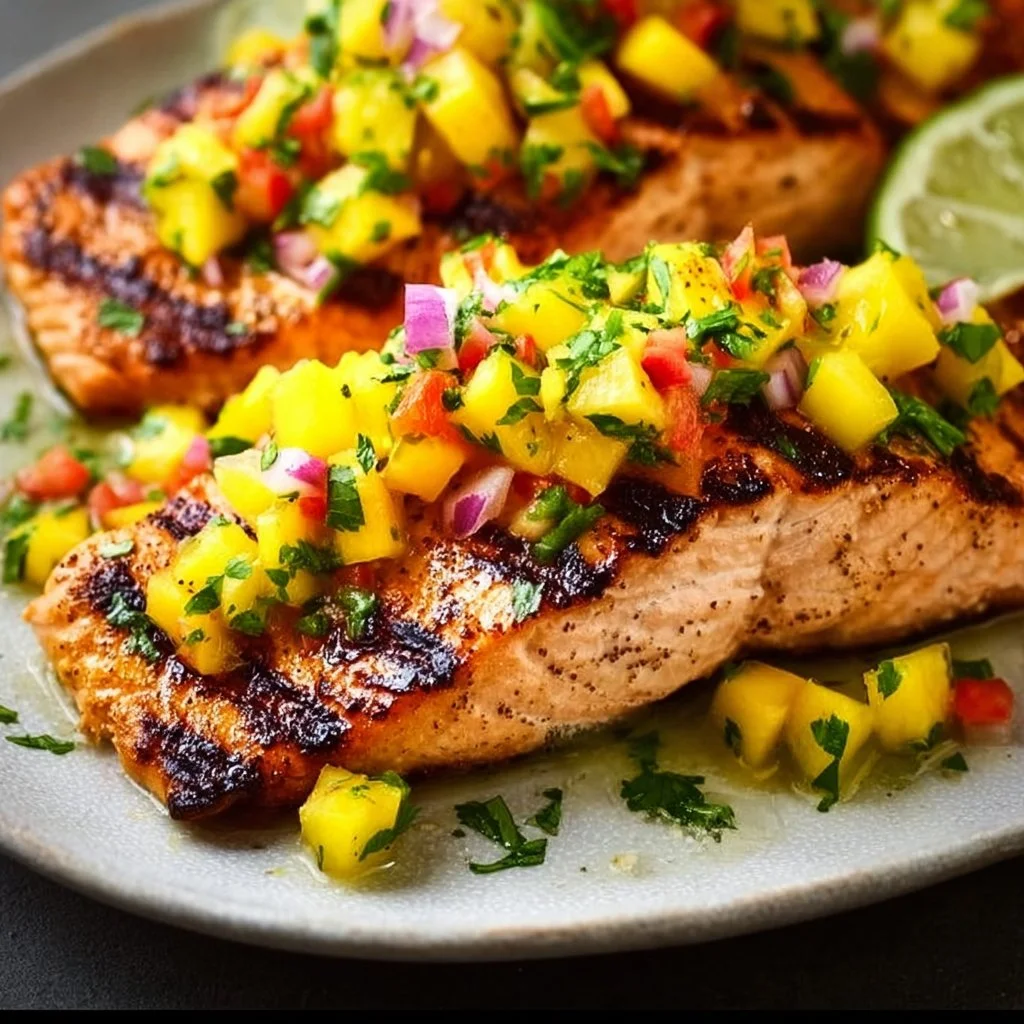 Easy Grilled Salmon with Mango Salsa