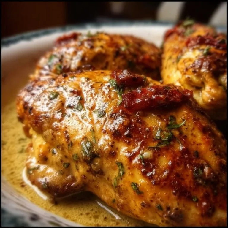 Delicious Easy Marry Me Chicken dish garnished with herbs