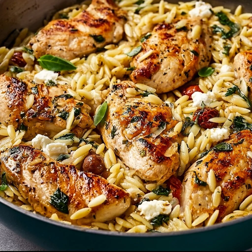 Flavorful Mediterranean Chicken Orzo