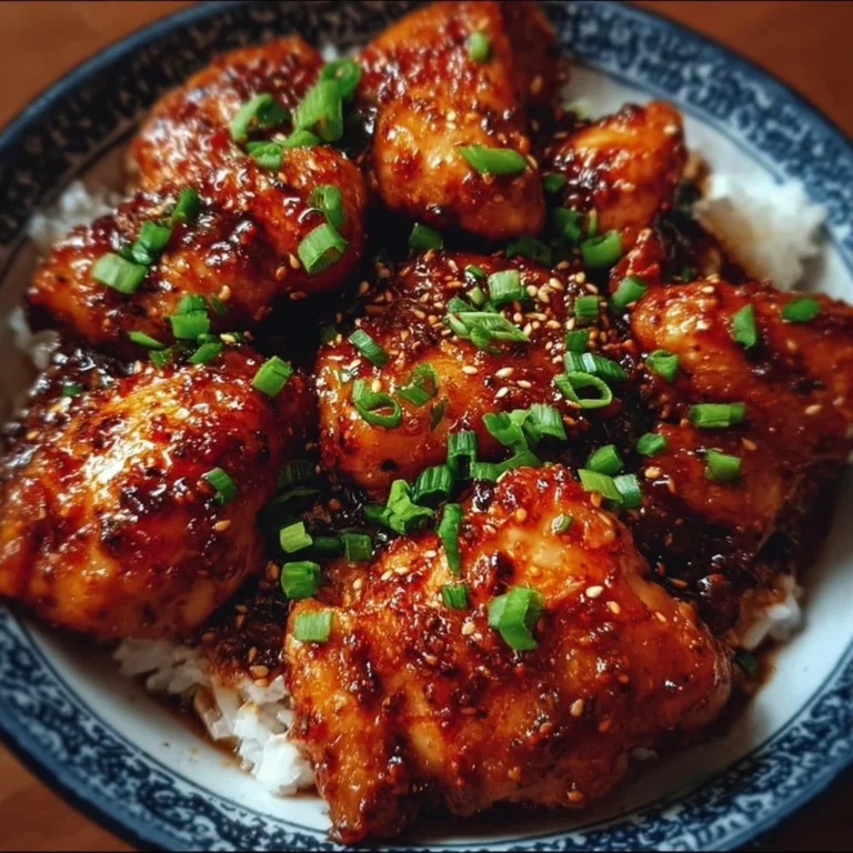 Delicious Gochujang Chicken served with vegetables on a plate