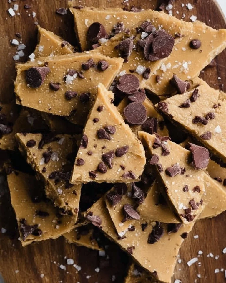 Delicious healthy cookie dough bark made with wholesome ingredients