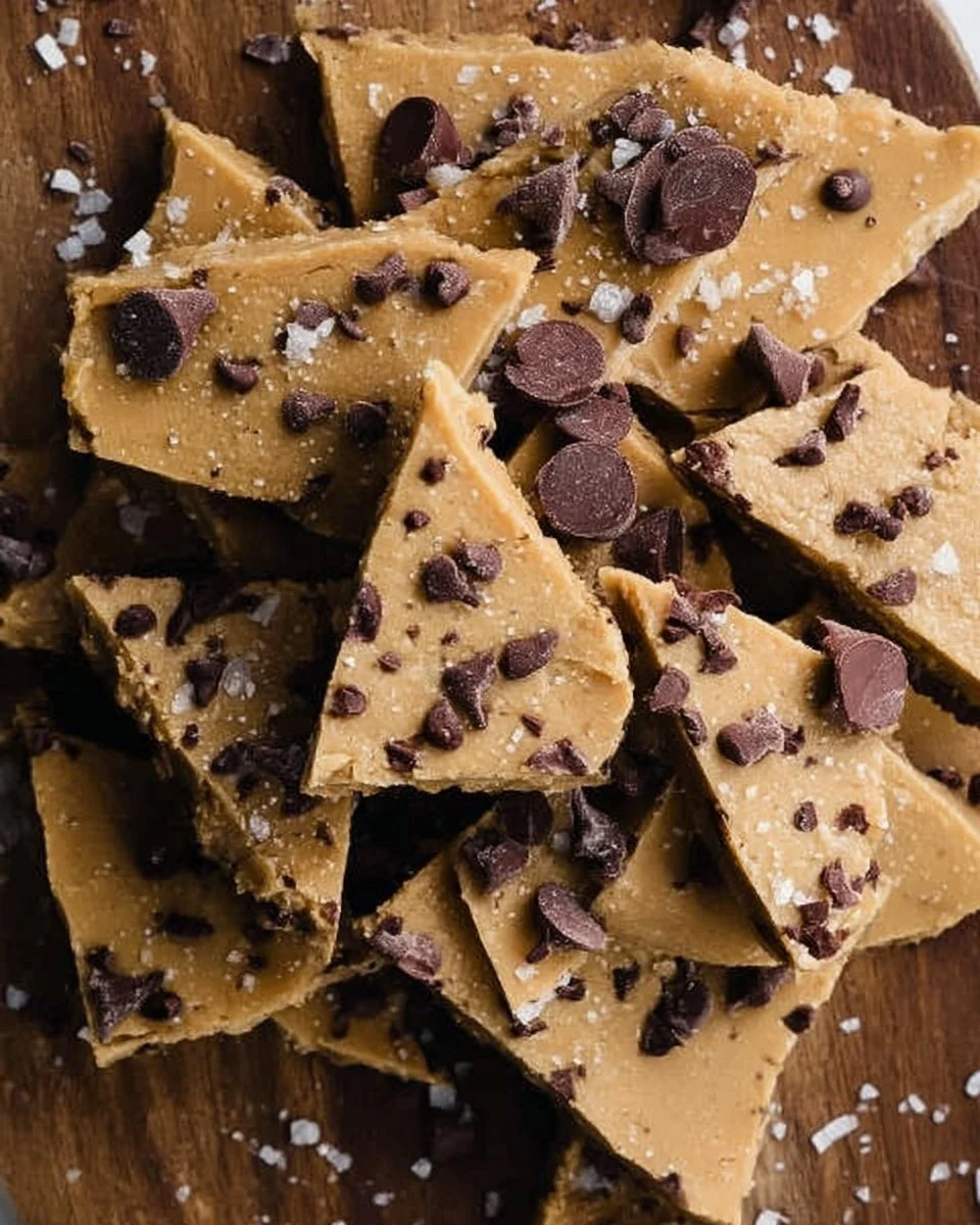 Delicious healthy cookie dough bark made with wholesome ingredients