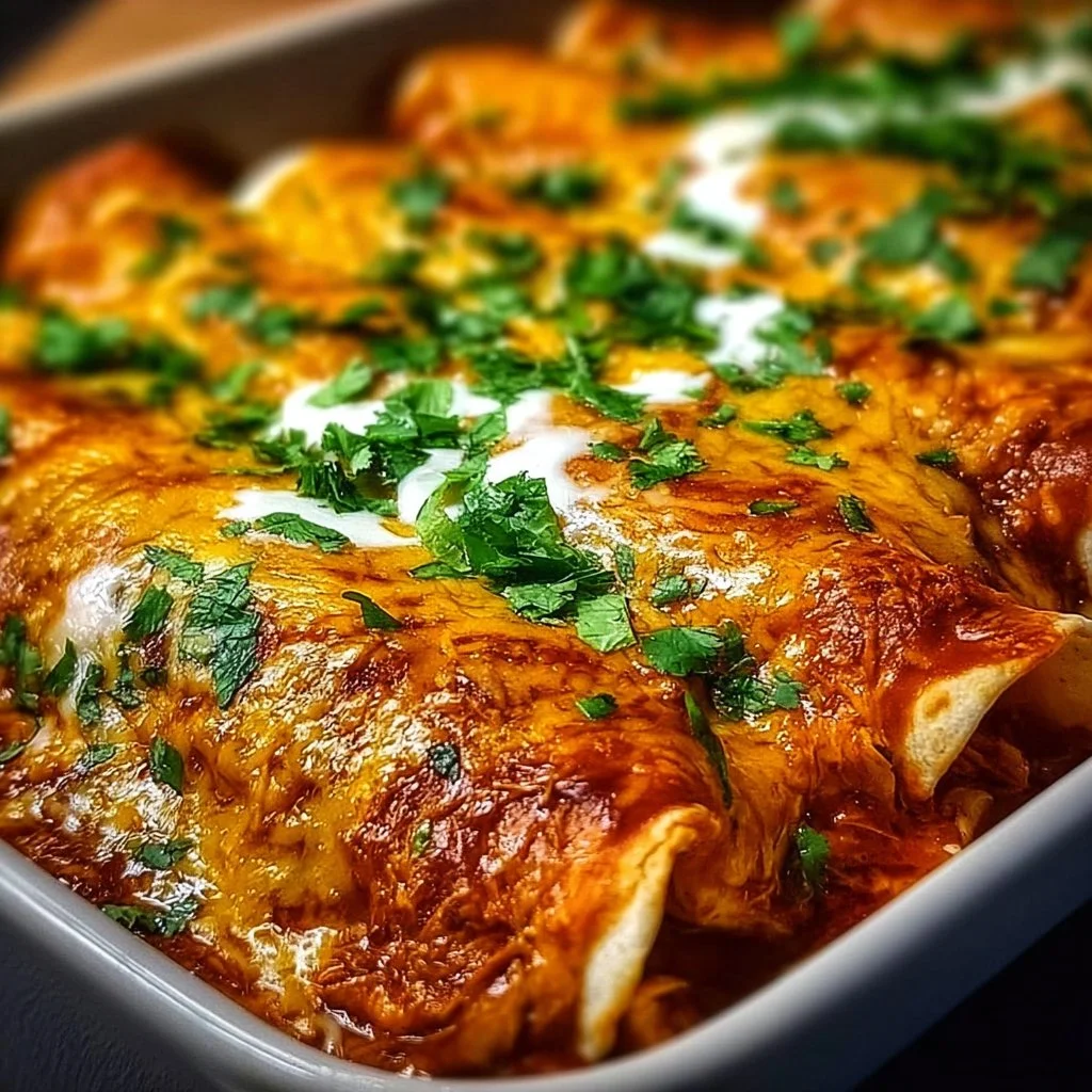 High Protein Chicken Enchiladas