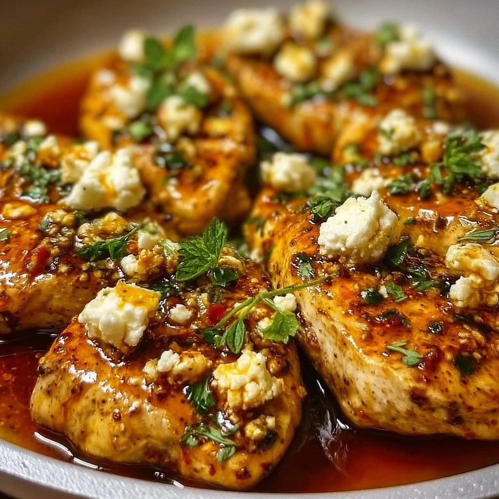 Hot Honey Infused Feta Chicken