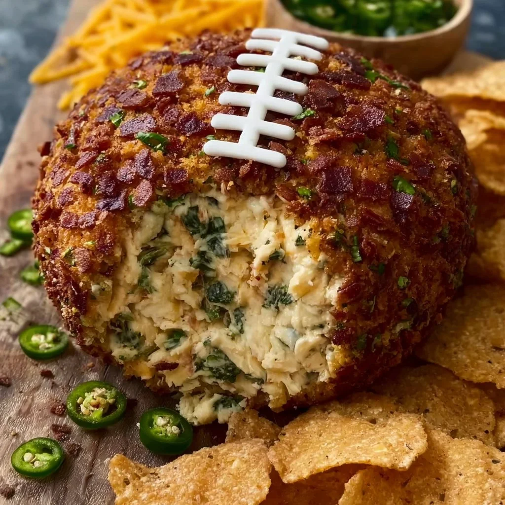 Jalapeño Popper Football Cheese Ball