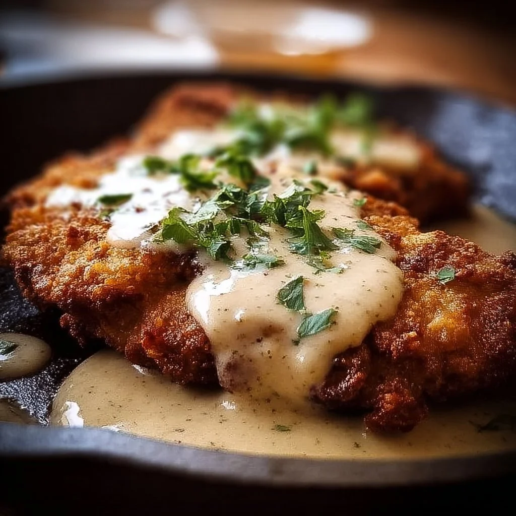 Delicious Keto Chicken Fried Steak served with low-carb sides.