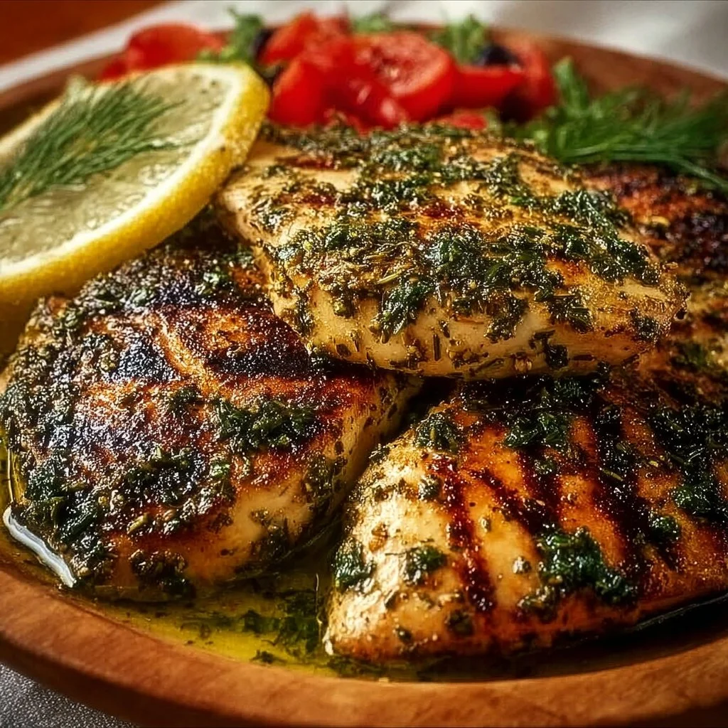 Mediterranean Herb Crusted Grilled Chicken