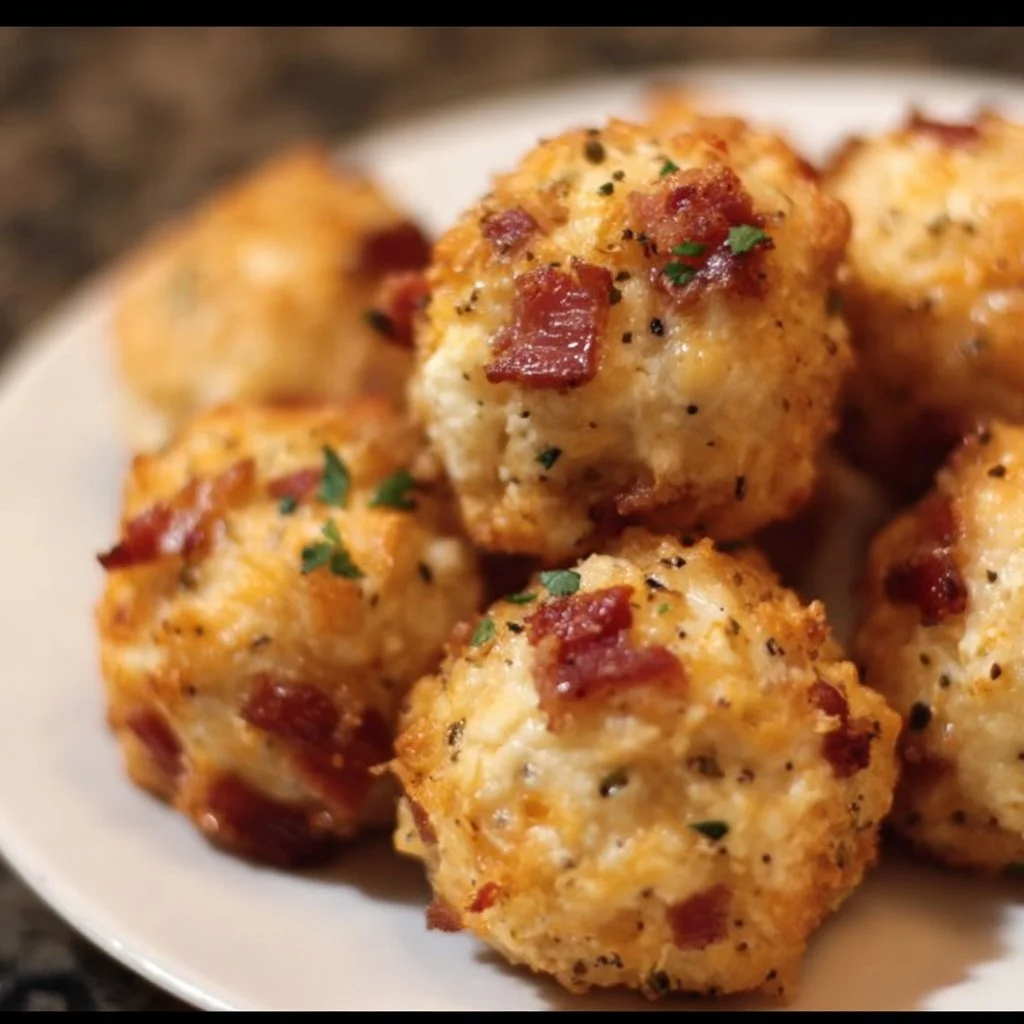 Mini Bacon Ranch Cheeseballs served as a tasty appetizer
