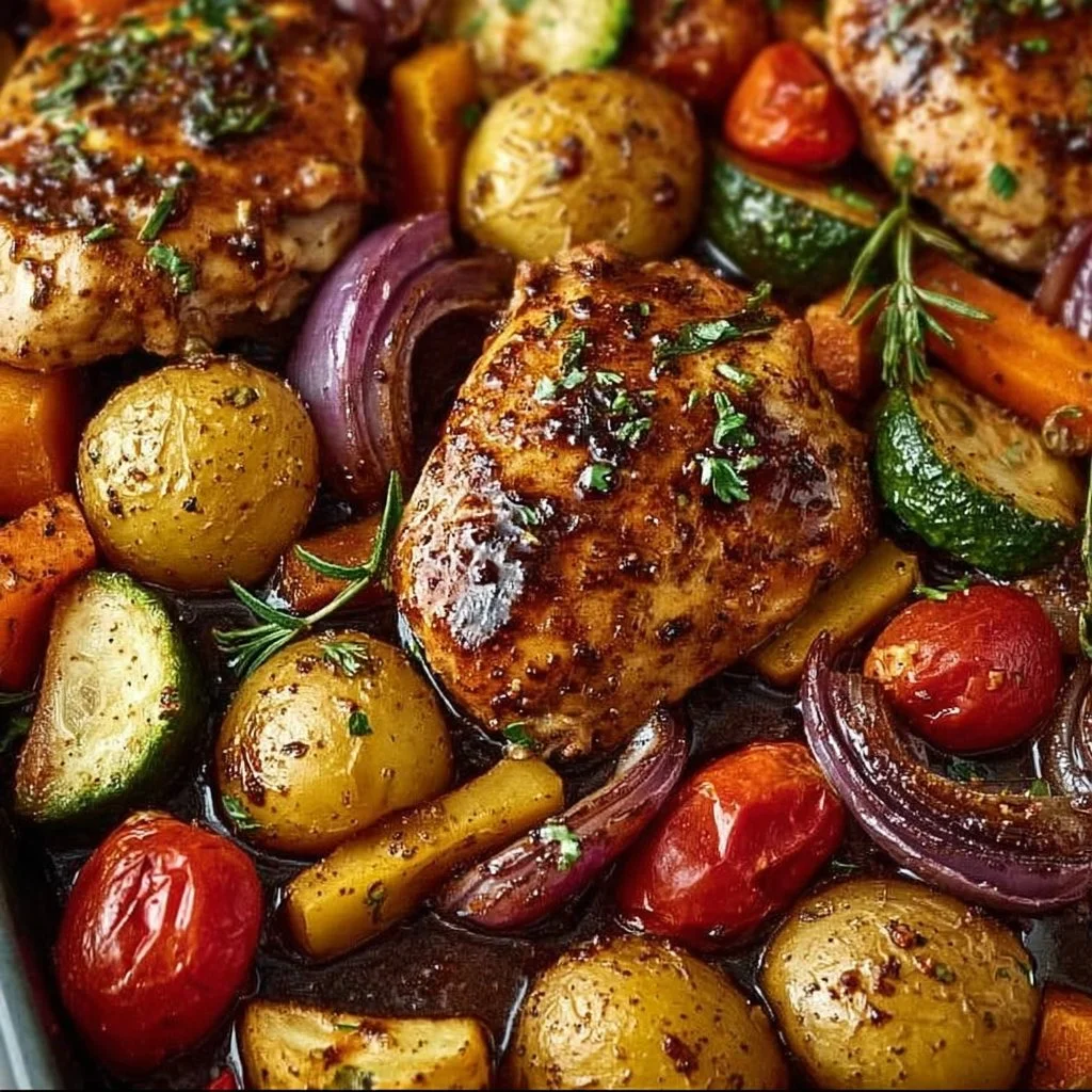 Sheet Pan Balsamic Chicken and Veggies