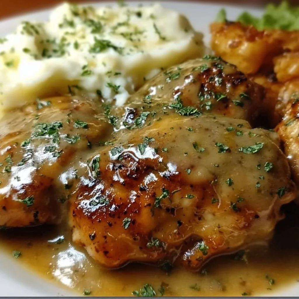 Delicious Texas Roadhouse smothered chicken with savory sauce and cheese