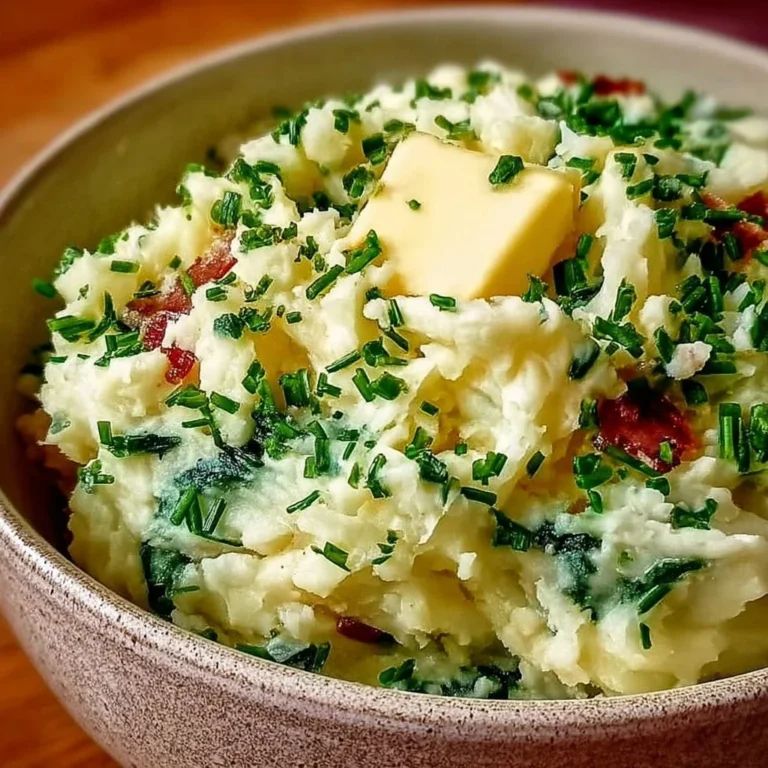 Delicious traditional Irish Colcannon made with potatoes and cabbage
