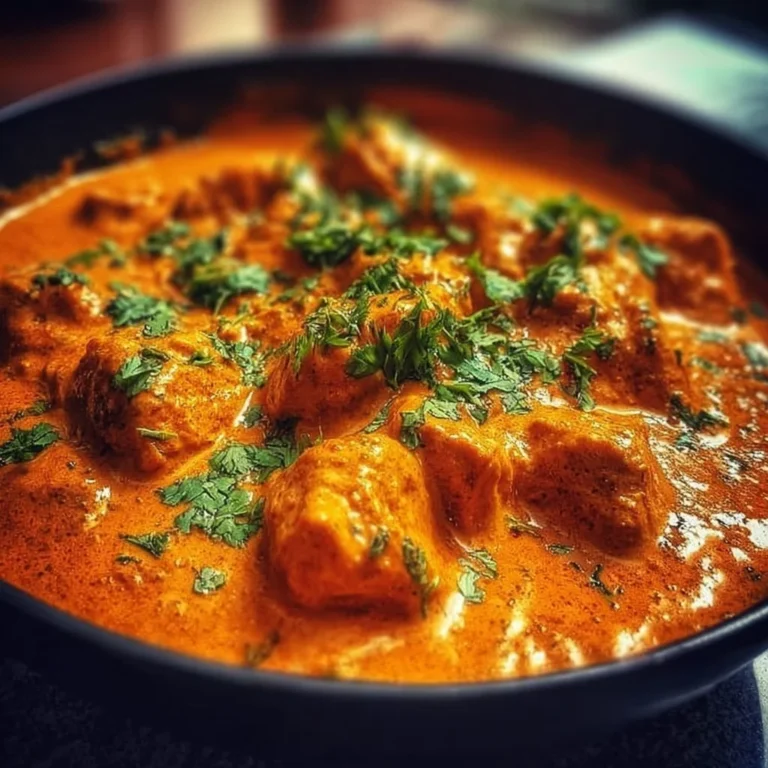 Delicious bowl of Ultimate Authentic Butter Chicken served with rice