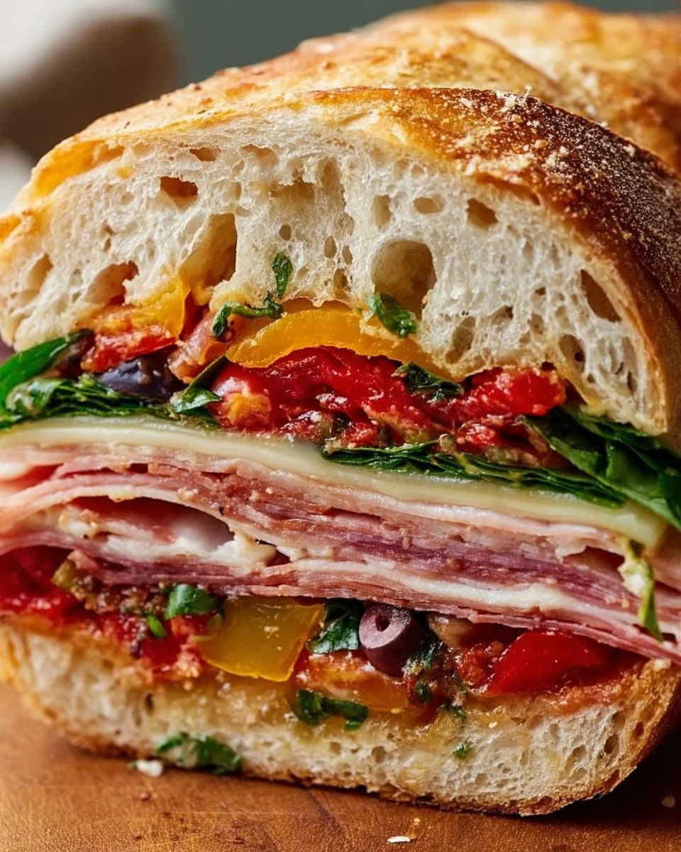 Ultimate Pressed Italian Picnic Sandwich Loaf