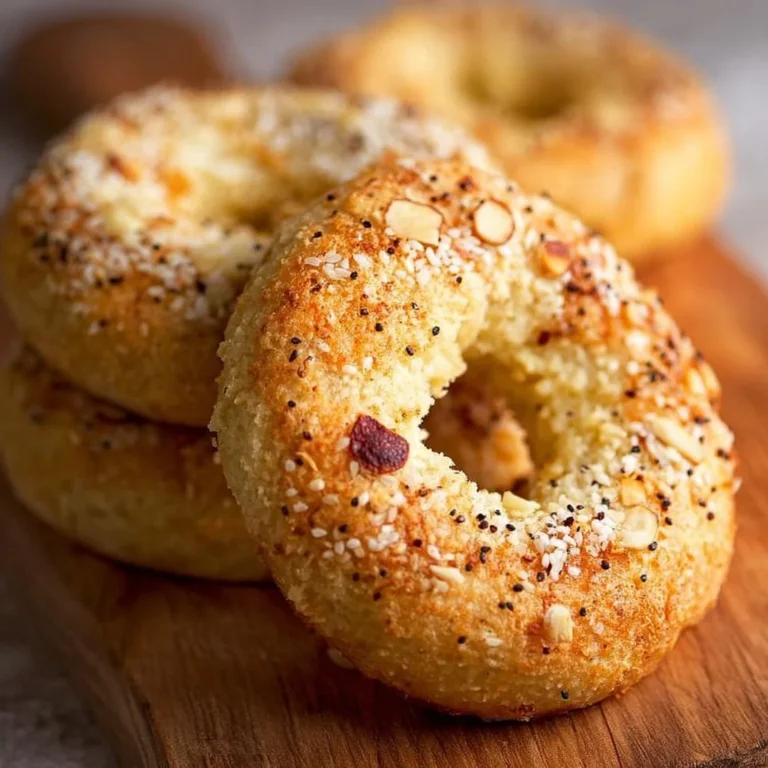Homemade Almond Flour Bagels fresh out of the oven with toppings