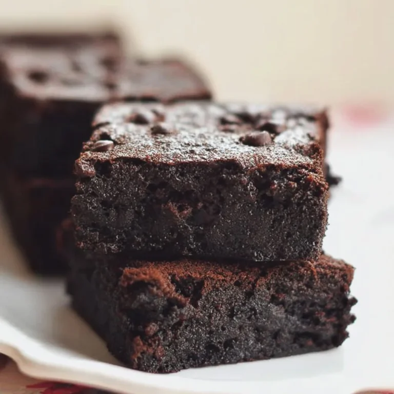 Delicious black bean brownies served on a plate, a healthy dessert option.
