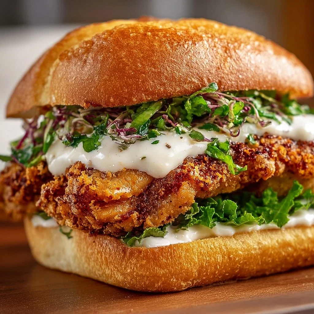Cajun Crispy Chicken Sandwich with Garlic Aioli: Irresistibly Juicy!