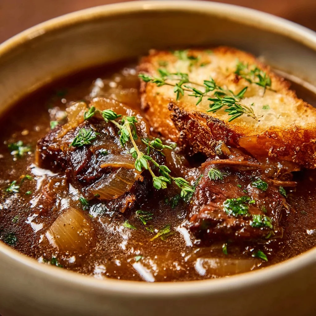 Caramelized Onion Short Rib Soup
