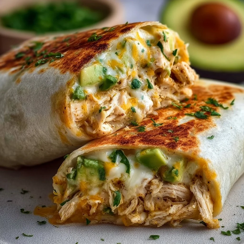 Chicken Avocado Ranch Burritos