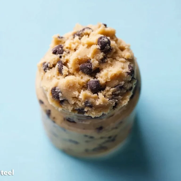 Bowl of edible gluten-free cookie dough with chocolate chips