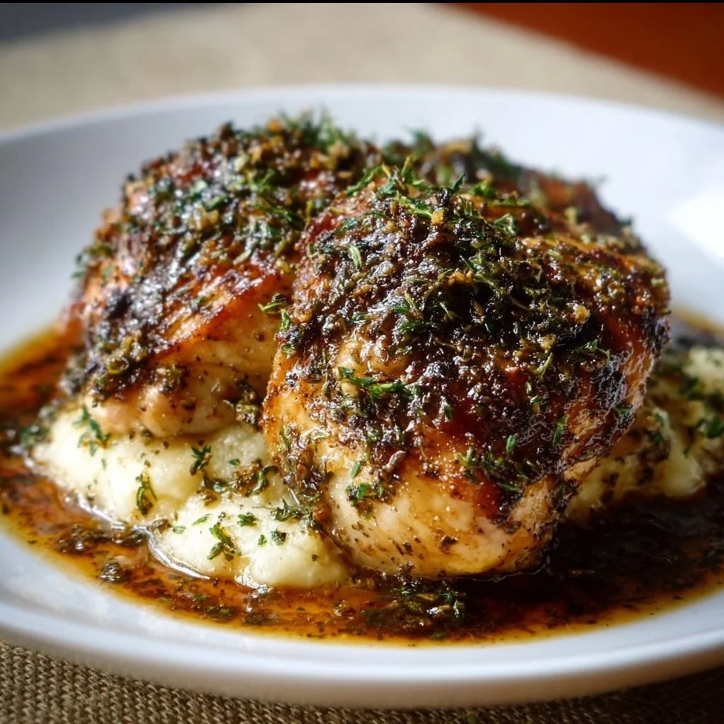 Garlic Herb Chicken cooked to perfection with fresh herbs and spices