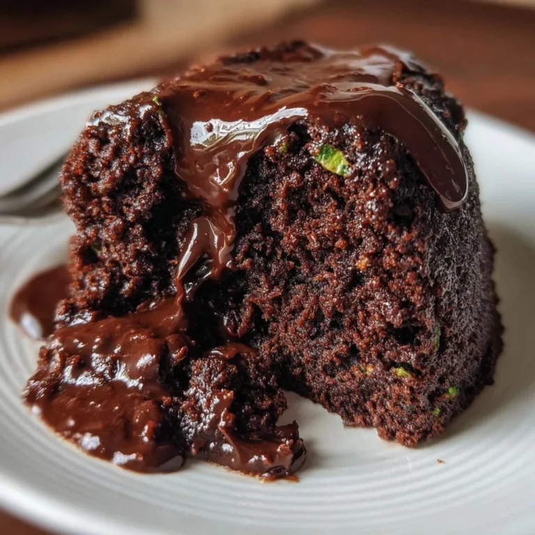 Slice of gluten-free chocolate zucchini cake on a plate with a fork
