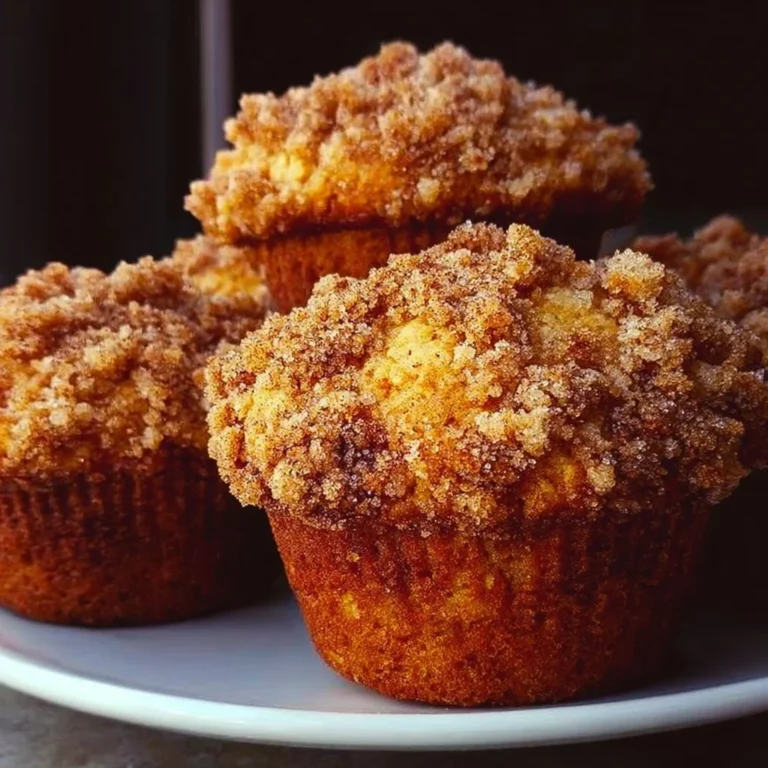 Delicious gluten free cinnamon crumble muffins on a baking sheet