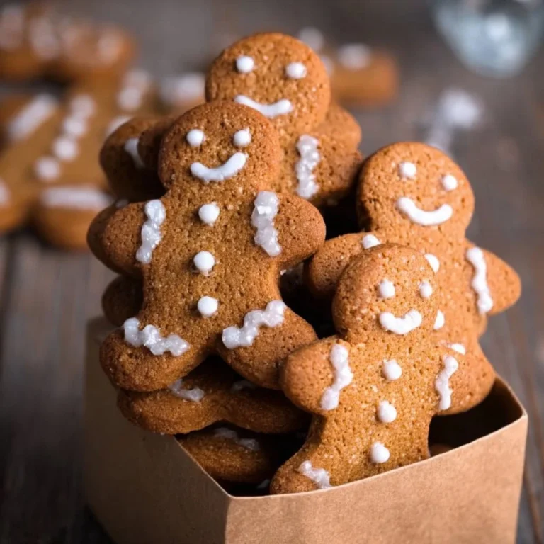 Delicious gluten free gingerbread cookies decorated for the holidays