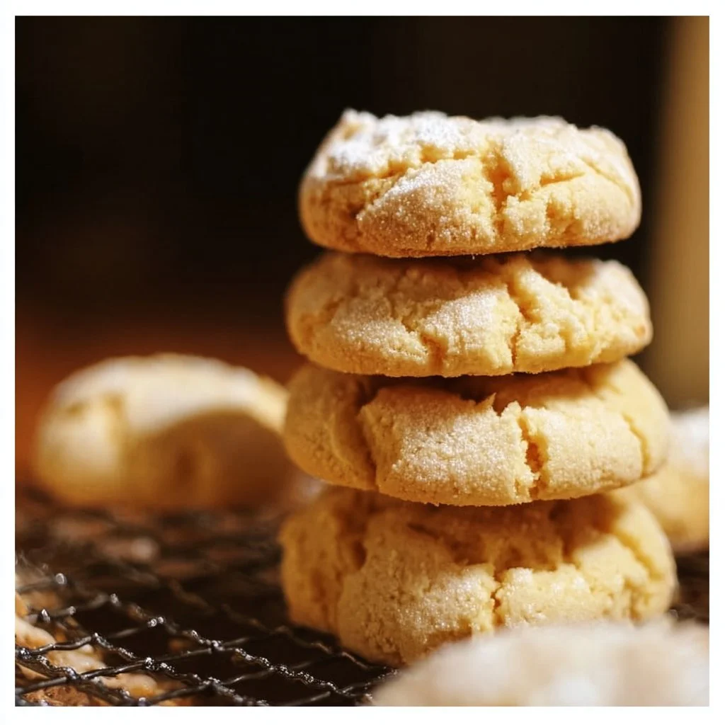 Delicious gluten free gooey butter cookies on a plate