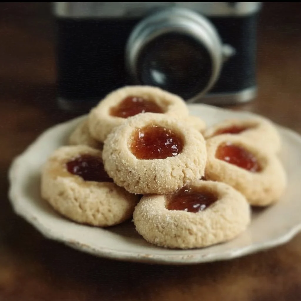 Delicious gluten free thumbprint cookies with fruity jam filling