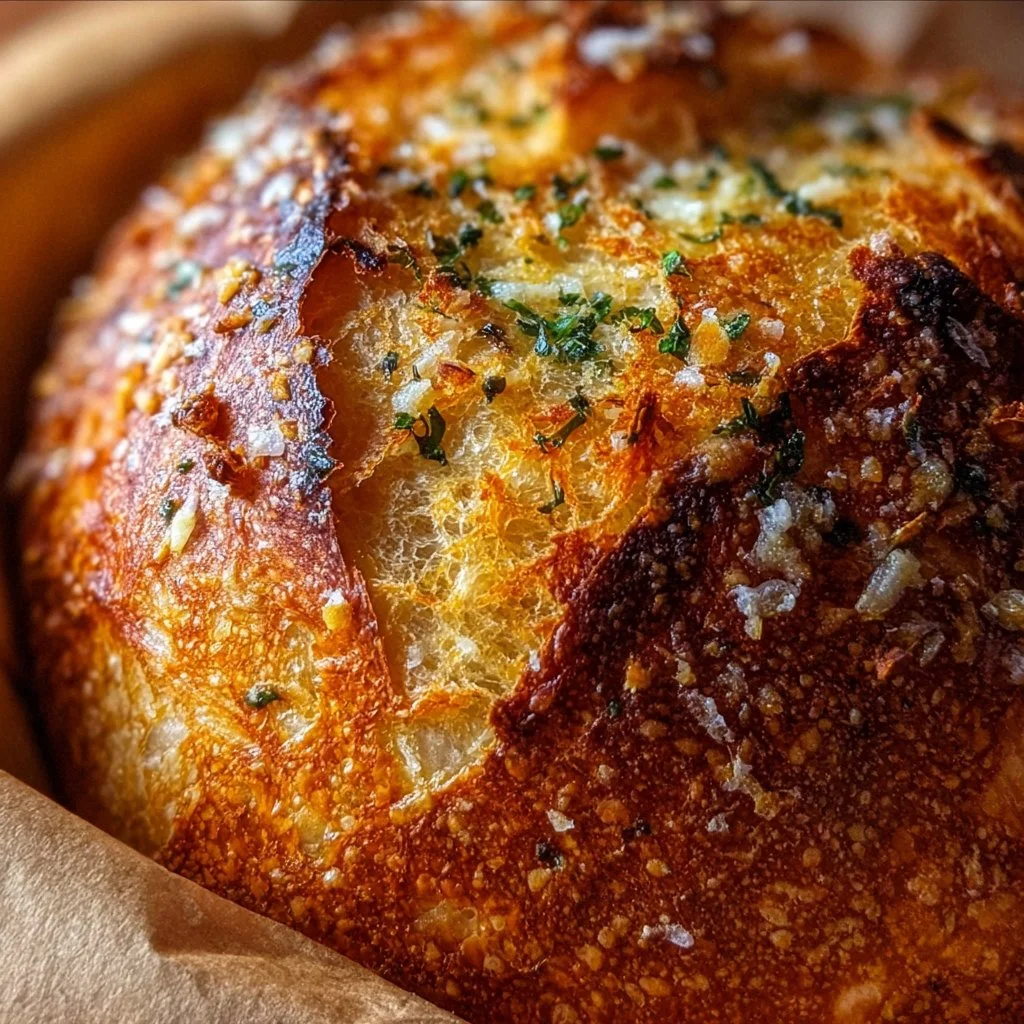 Parmesan Roasted Garlic Artisan Bread
