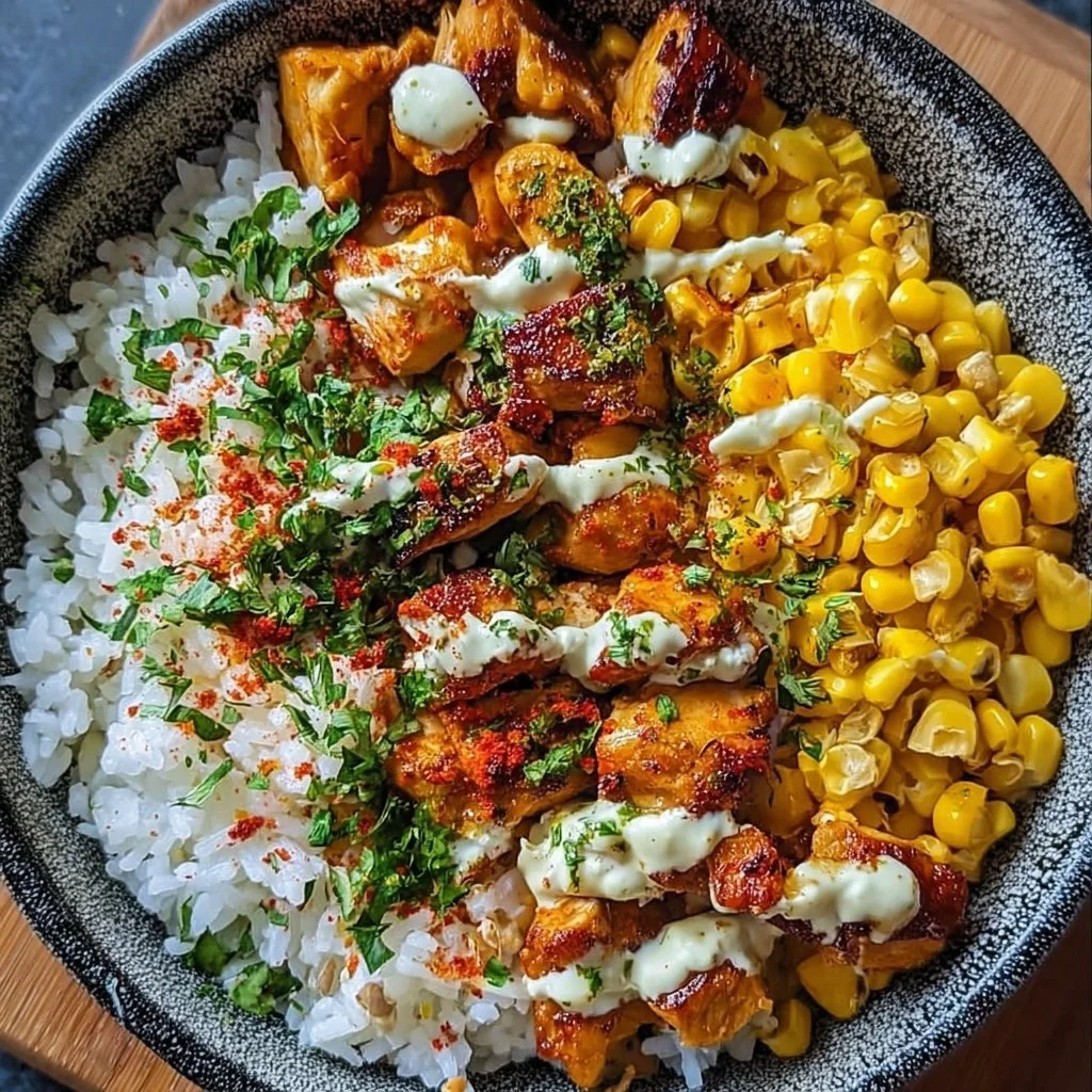 Street Corn Chicken Rice Bowl
