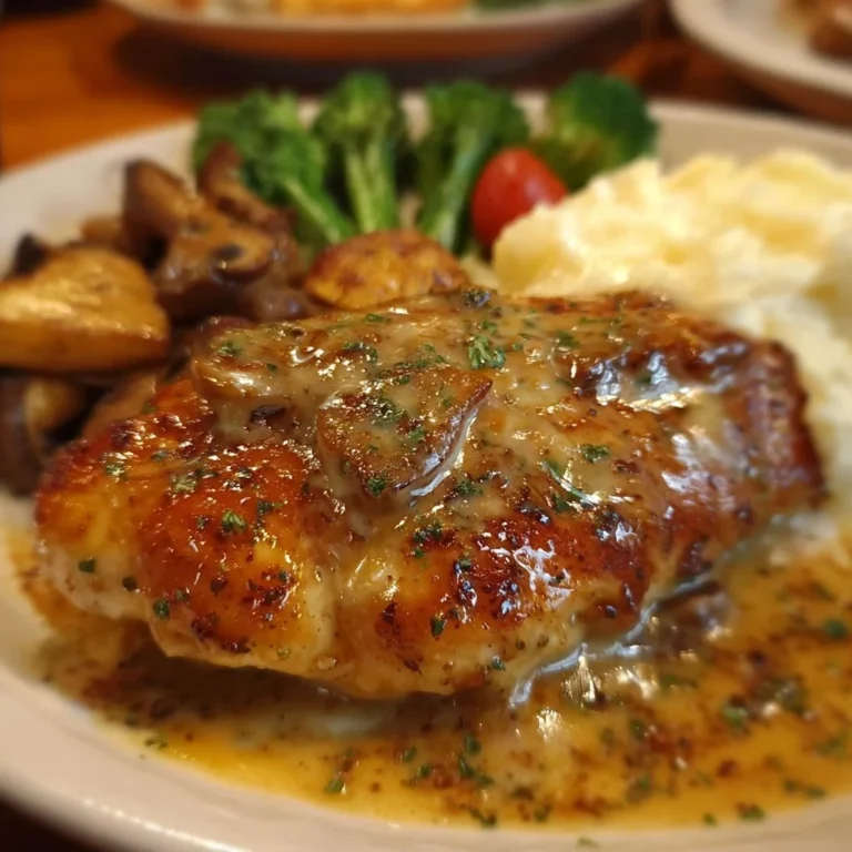 Delicious Texas Roadhouse Smothered Chicken topped with savory ingredients