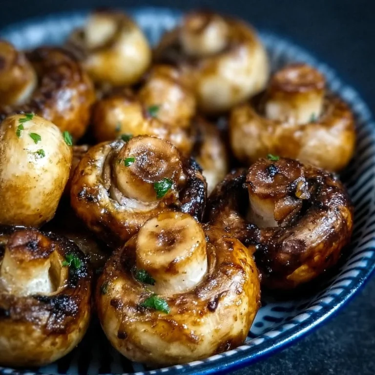 Köstliche Champignons aus dem Airfryer zubereitet, ideal für ein schnelles Rezept.
