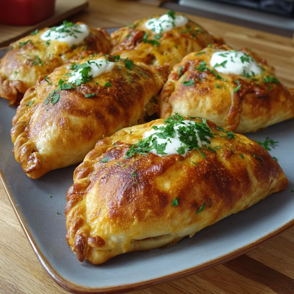 Leckere Kartoffeltaschen gefüllt mit Doppelrahm Frischkäse