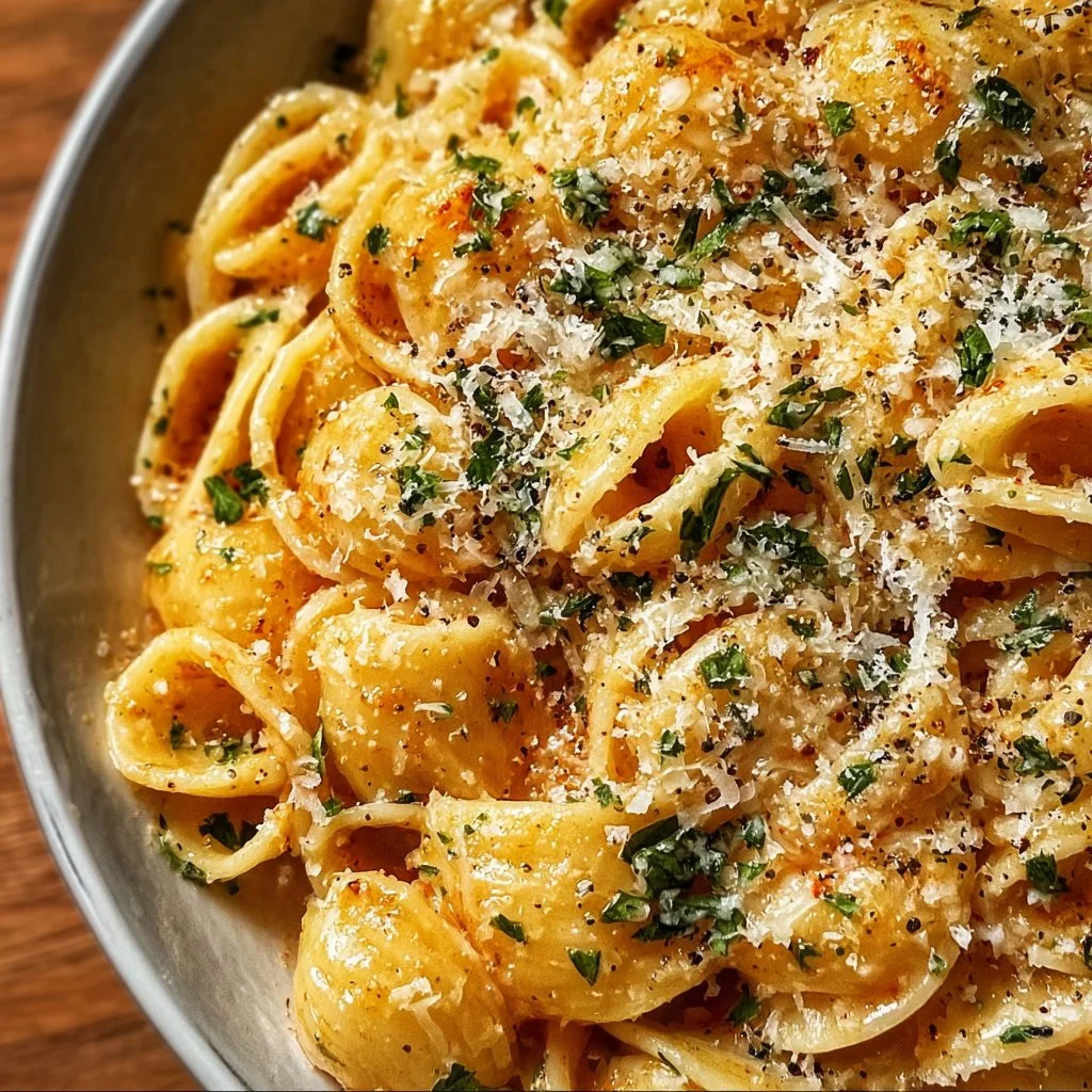 Knoblauch-Parmesan-Nudeln