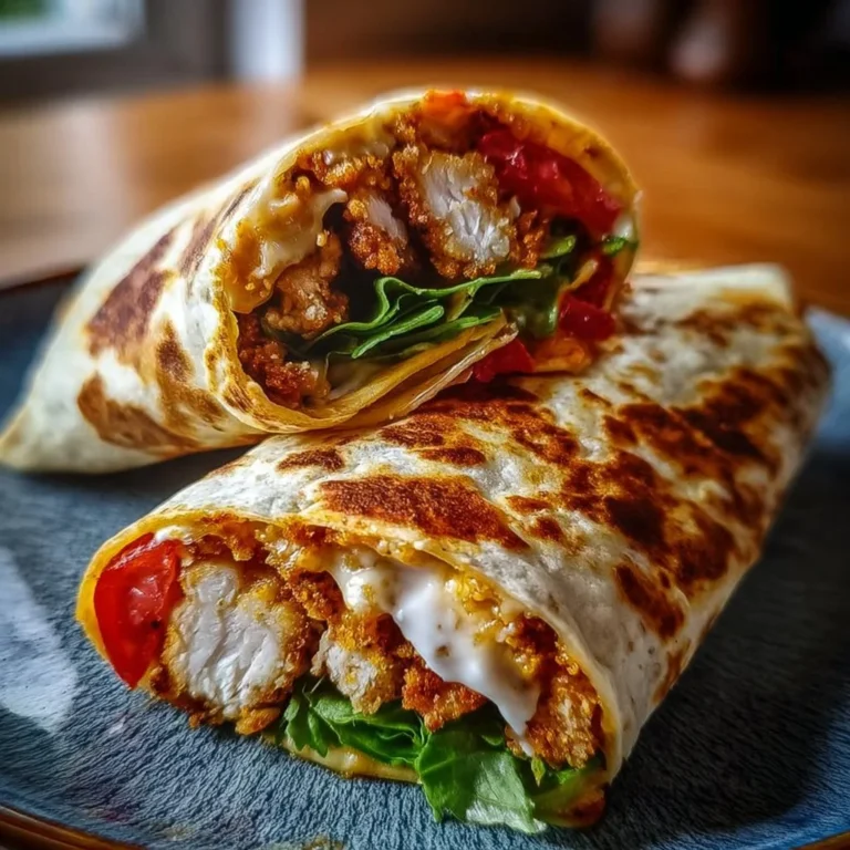 Knusprige Hähnchen-Mozzarella-Wraps zubereitet im Airfryer.