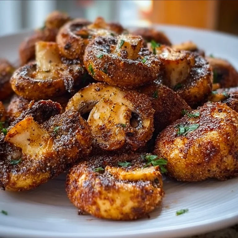 Perfekt knusprige Champignons aus dem Airfryer zubereitet
