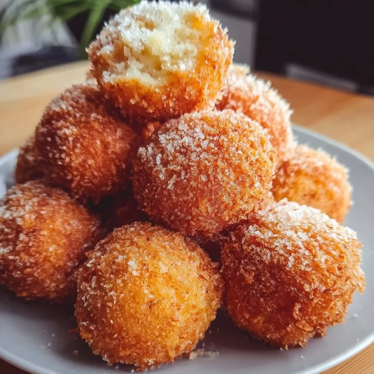 Leckere Quarkbällchen aus dem Airfryer auf einem Teller