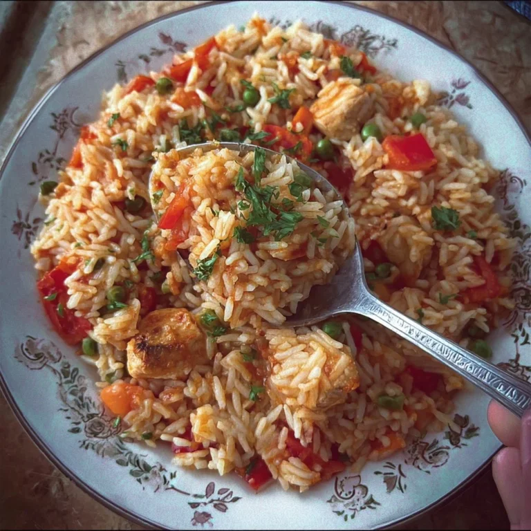 Serbisches Reisfleisch mit zartem Fleisch und aromatischen Gewürzen