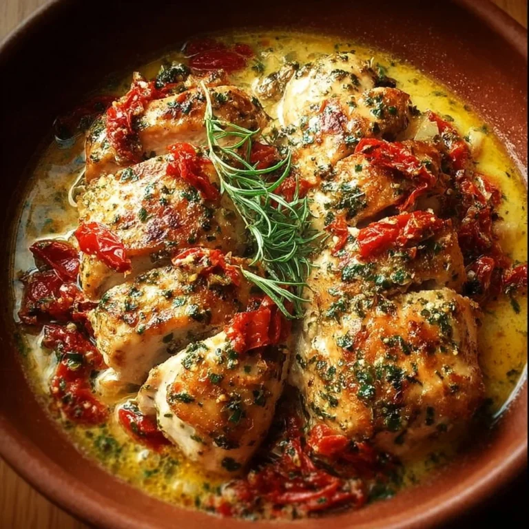 Sizilianisches Hähnchen Gericht mit mediterranen Gewürzen und Zutaten