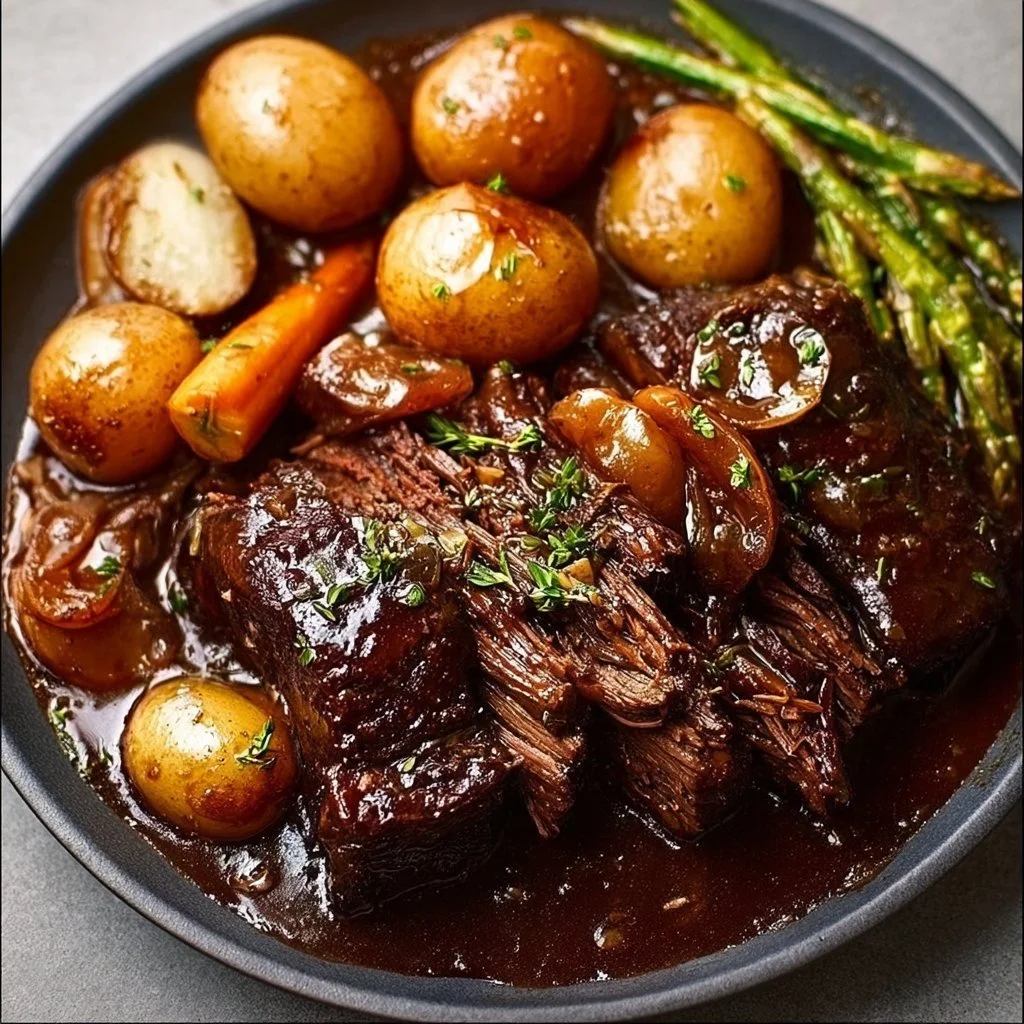 Sonniger Schmorbraten mit reichlich Sauce: Ein Unglaubliches Ultimatives Rezept für 4 Personen