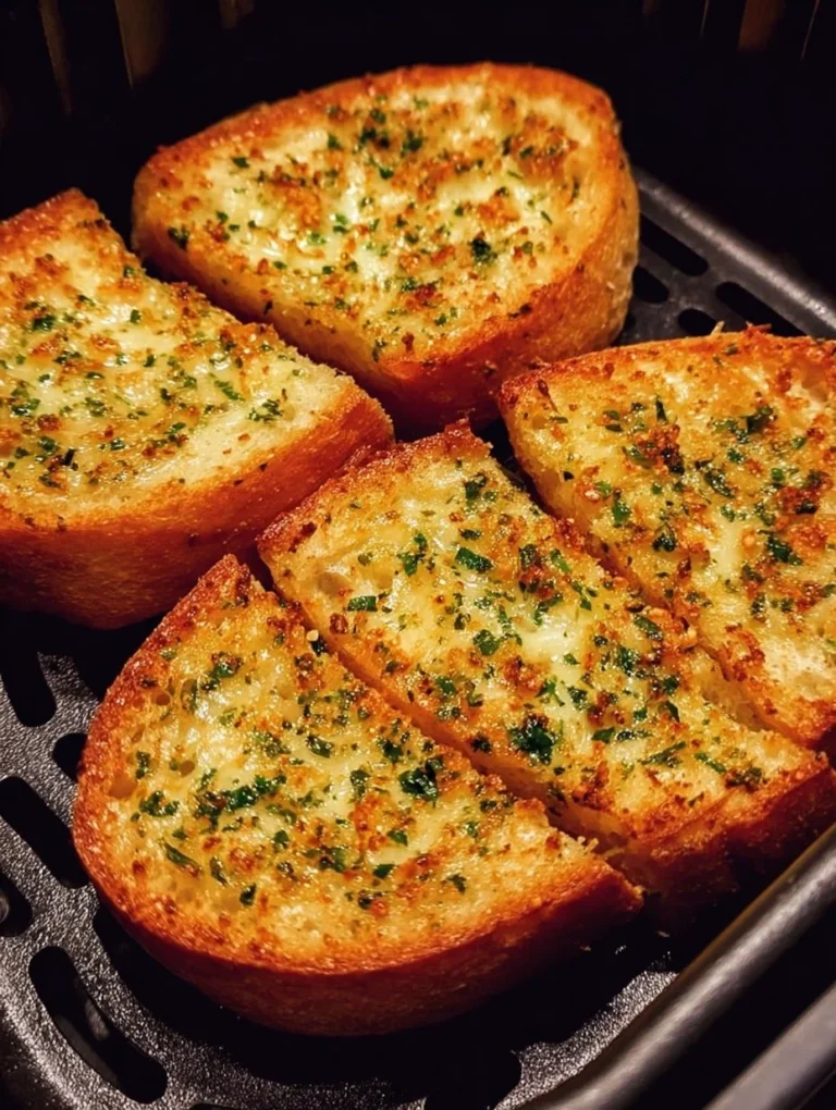 Knoblauchbrot aus dem Airfryer, frisch und knusprig zubereitet