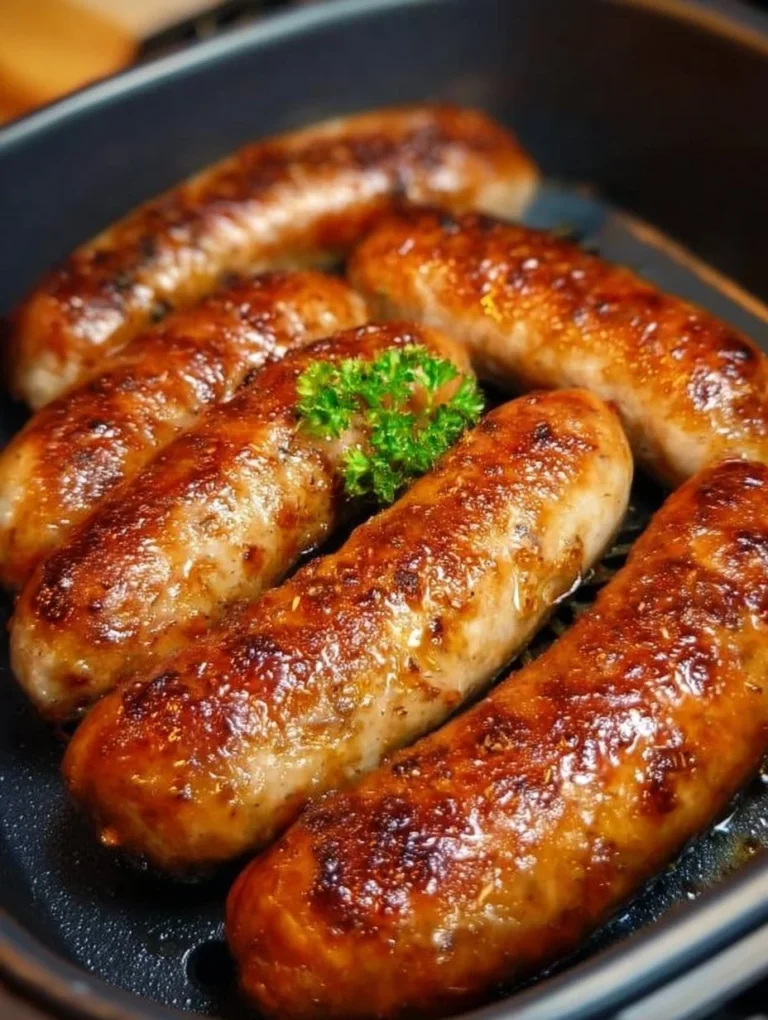 Knusprige Bratwurst aus der Heißluftfritteuse