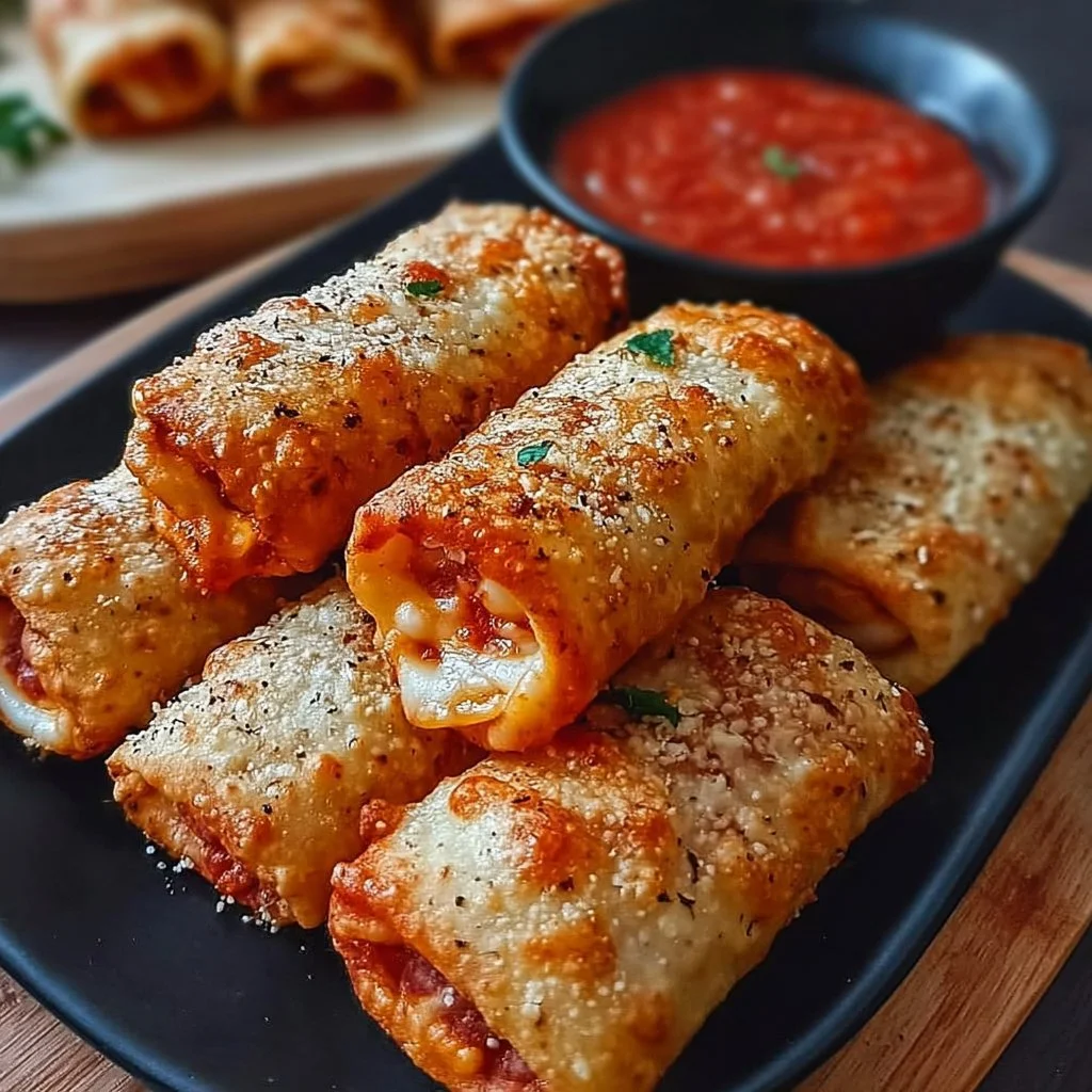 Luftfritteusen-Pizza-Rollen für einen knusprigen und leckeren Snack