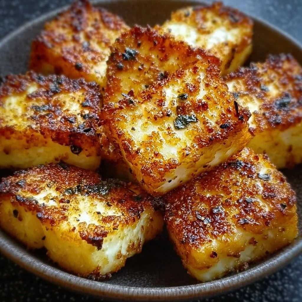 Knuspriger Feta aus dem Airfryer, perfekt zubereitet in 15 Minuten.