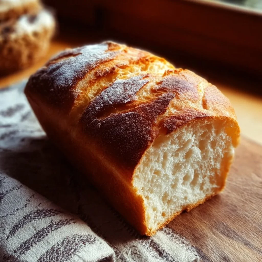 Einfaches Rezept für Airfryer Brot mit Zutaten und Zubereitungsschritten