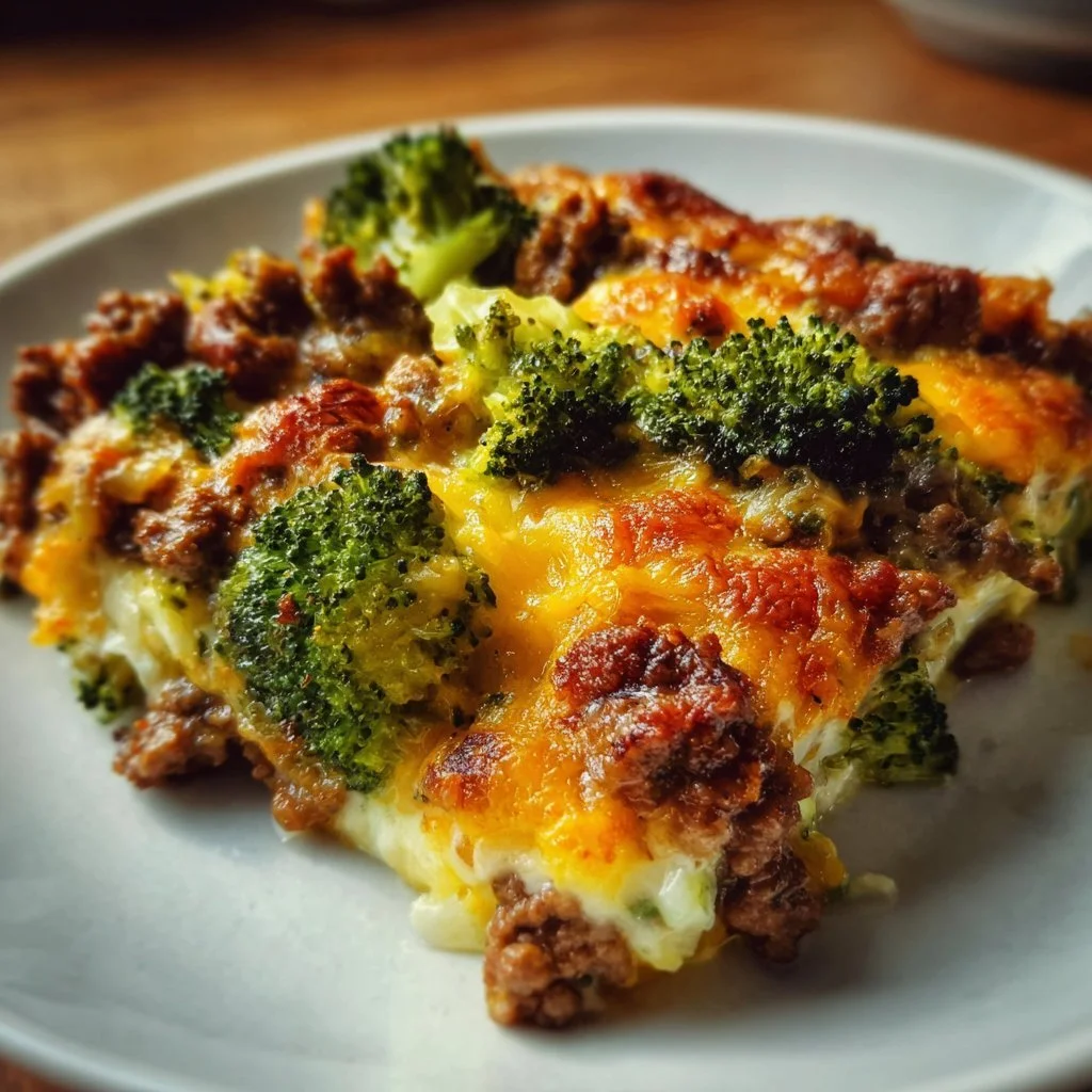Fitness Casserole mit Brokkoli und Hackfleisch für eine gesunde Ernährung