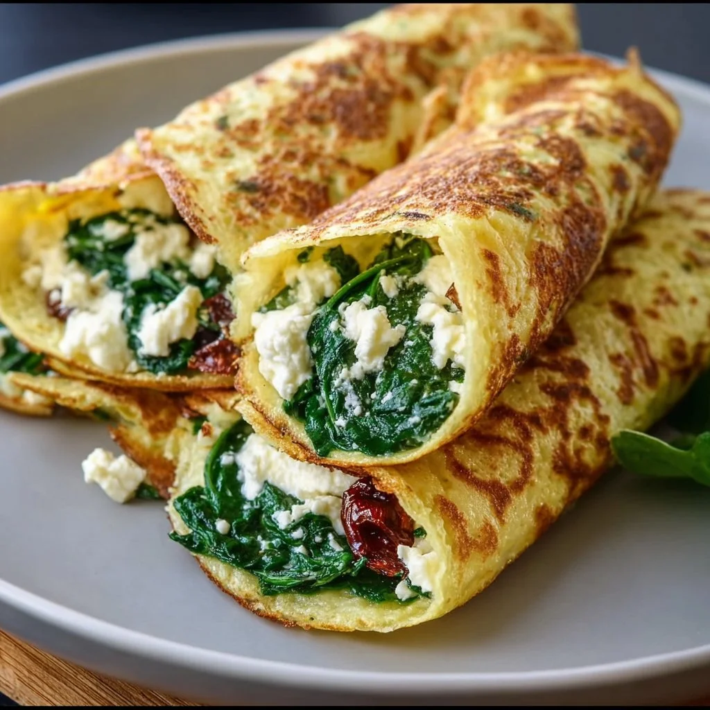 Keto-Pfannkuchen-Wraps: Spinat & Feta – Dein Low Carb Hit!