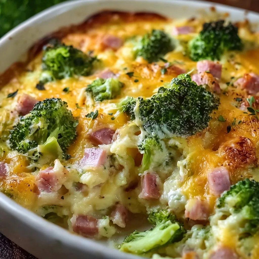 Low Carb Brokkoli-Schinken-Auflauf